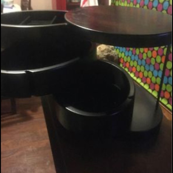 Heavy Wood Oval Mulit-level Jewelry Box-Like New - Picture 3 of 5